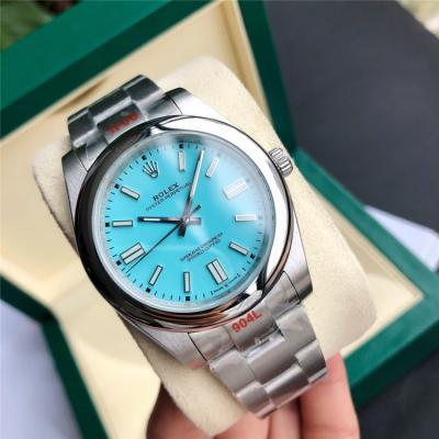 Replica Oyster Perpetual Japan Miyota 8215 Automatic  Mens Watch Yellow Dial Oyster Bracelet SS E387