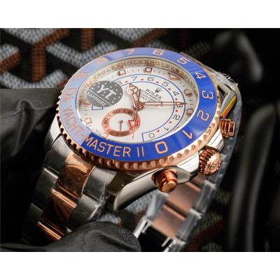 Replica Yacht-Master A21j Automatic Mens Watch White Dial Oyster Bracelet Two Tone Rose Gold E399