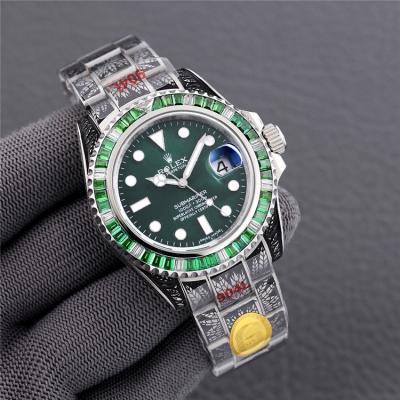 Replica Submariner A21J Automatic Movement Mens Watch Green Dial Vintage Engraving SS E403