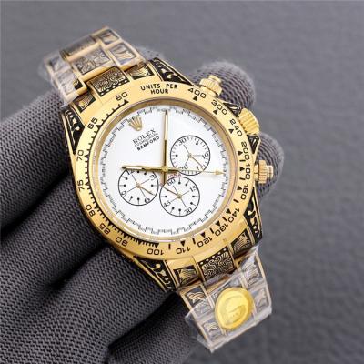 Replica Cosmograph Daytona A21J Automatic Mens Watch White Dial Vintage Engraving Bracelet A E404