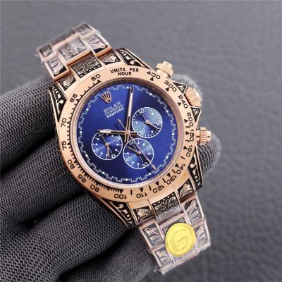 Replica Cosmograph Daytona A21J Automatic Mens Watch White Dial Vintage Engraving Bracelet A E404