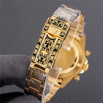 Replica Cosmograph Daytona A21J Automatic Mens Watch Blue Dial Vintage Engraving Bracelet B E404