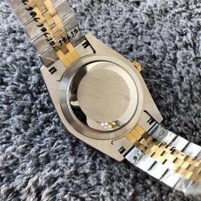 Replica Datejust Japan Miyota 8215 Automatic Couple watch Gold Dial Jubilee Bracelet Two Tone Yellow Gold E405