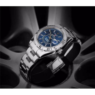 Replica Sky-Dweller A21J Automatic Movement Mens Watch Blue Dial Oyster Bracelet SS G02