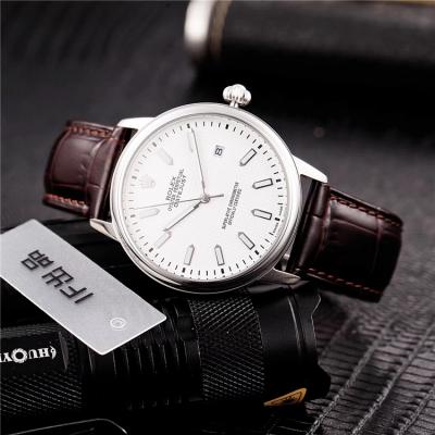 Replica Datejust Japan Miyota 8215 Automatic Movement  Mens Watch White Dial Leather Strap B231