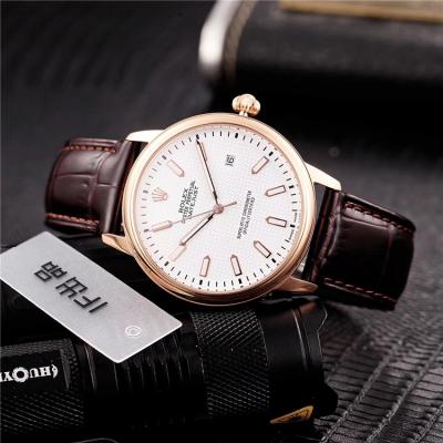 Replica Datejust Japan Miyota 8215 Automatic Movement  Mens Watch White Dial Leather Strap B231