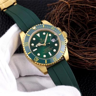 Replica Submariner A21J Automatic Movement Mens Watch Green Dial  Rubber Strap A B234