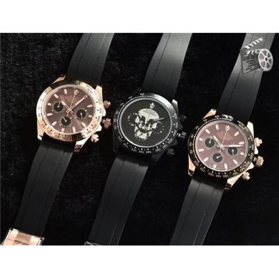 Replica Cosmograph Daytona Japan Quartz Chronograph Mens Watch Black Dial Rubber Strap A B235