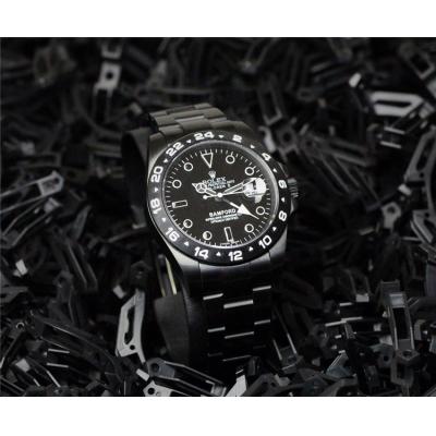 Replica Explorer II A21J Automatic Movement Mens Watch Black Dial PVD Steel B247