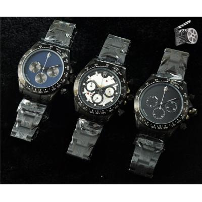 Replica Cosmograph Daytona Japan Quartz Chronograph Mens Watch Black Dial Black Steel B B248