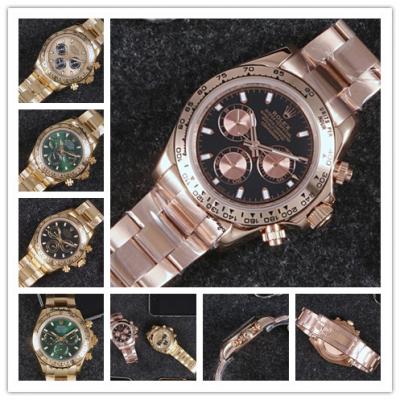 Replica Cosmograph Daytona A21J Automatic Mens Watch Black Dial Oyster Bracelet Rose Gold B B254