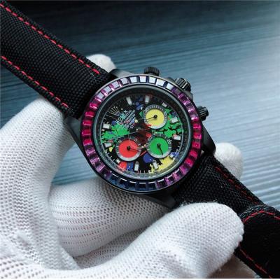 Replica Cosmograph Daytona A21J Automatic Mens Watch Graffiti Dial  Nylon Strap  B256