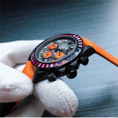 Replica Cosmograph Daytona A21J Automatic Mens Watch Graffiti Dial  Nylon Strap  B256