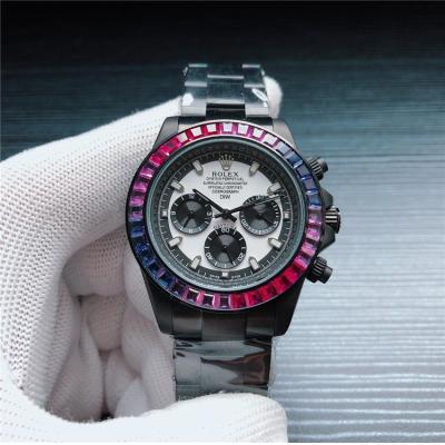 Replica Cosmograph Daytona A21J Automatic Mens Watch White Dial PVD Steel B259