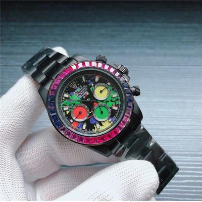 Replica Cosmograph Daytona A21J Automatic Mens Watch Graffiti Dial PVD Steel B260