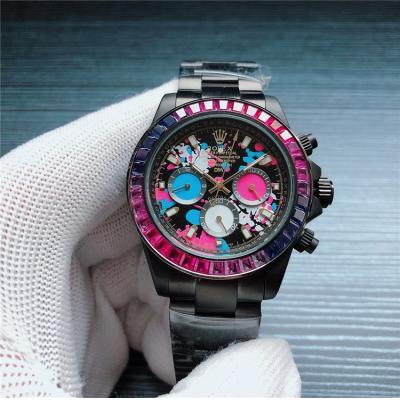 Replica Cosmograph Daytona A21J Automatic Mens Watch Graffiti Dial PVD Steel B260