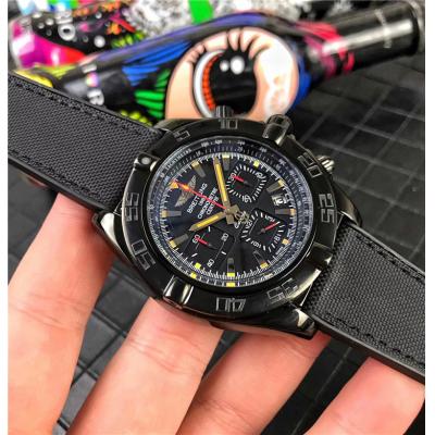 Replica Chronomat Japan Quartz Chronograph  Mens Watch  Black Dial Nylon Strap C04