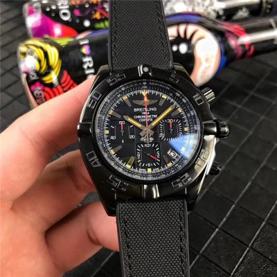 Replica Chronomat Japan Quartz Chronograph  Mens Watch  Black Dial Nylon Strap C04