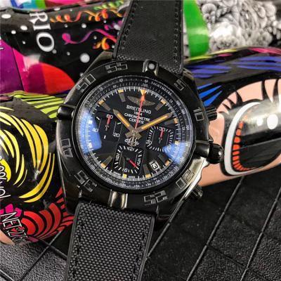 Replica Chronomat Japan Quartz Chronograph  Mens Watch  Black Dial Nylon Strap C04