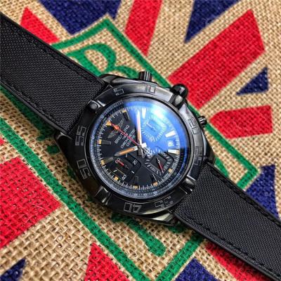 Replica Chronomat Japan Quartz Chronograph  Mens Watch  Black Dial Nylon Strap C04