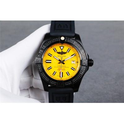 Replica Avenger  A21j Automatic Movement Mens Watch Yellow Gold Rubber Strap C20