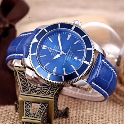 Replica Superocean Héritage  A21j Automatic Movement Mens Watch Blue Dial Leather Strap C24