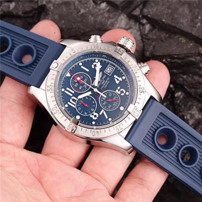 Replica Avenger Japan Quartz Chronograph Mens Watch Blue Dial Rubber Strap C27