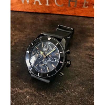 Replica Superocean Héritage  Japan Quartz Chronograph Mens Watch Blue Dial Rubber Strap C29