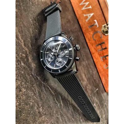 Replica Superocean Héritage  Japan Quartz Chronograph Mens Watch Blue Dial Rubber Strap C29