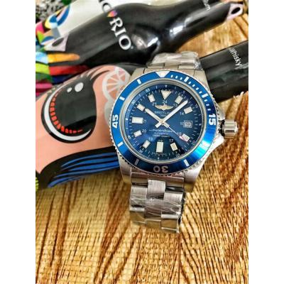 Replica Superocean A21j Automatic Movement Mens Watch Blue Dial Oyster Bracelet SS C30