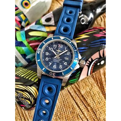 Replica Superocean A21j Automatic Movement Mens Watch Black Dial Rubber Strap C32