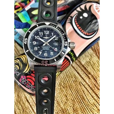 Replica Superocean A21j Automatic Movement Mens Watch Black Dial Rubber Strap C32