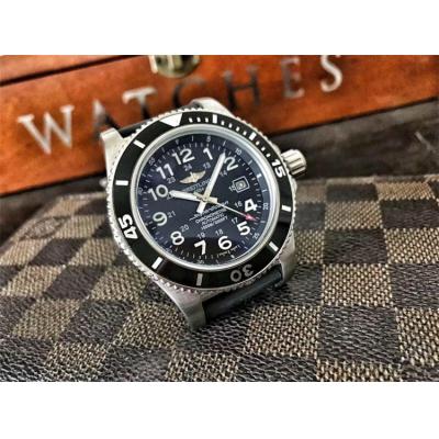 Replica Superocean A21j Automatic Movement Mens Watch Black Dial Rubber Strap C32