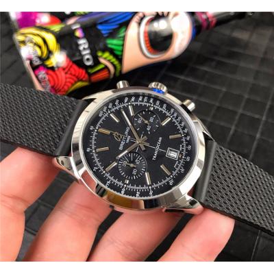 Replica Premier Japan Quartz Chronograph Mens Watch Black Dial Stainless Steel C33