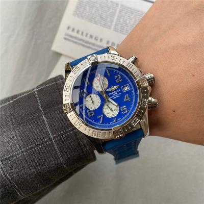 Replica Avenger Japan Quartz Chronograph Mens Watch Blue Dial Rubber Strap C39