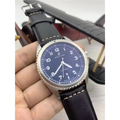 Replica Navitimer A21j Automatic Movement Mens Watch White Dial Leather Strap C43