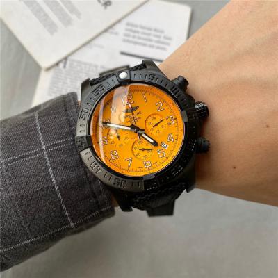 Replica Avenger Japan Quartz Chronograph Mens Watch Yellow Gold Nylon Strap C45