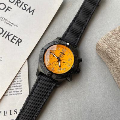 Replica Avenger Japan Quartz Chronograph Mens Watch Yellow Gold Nylon Strap C45