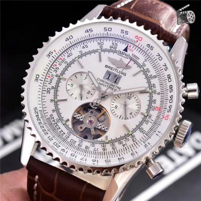 Replica Navitimer A21j Automatic Movement Mens Watch White Dial Leather Strap C49