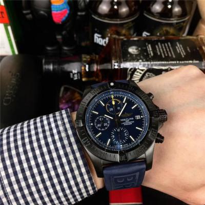 Replica Avenger Japan Quartz Chronograph Mens Watch Blue Dial Ruber Strap C72