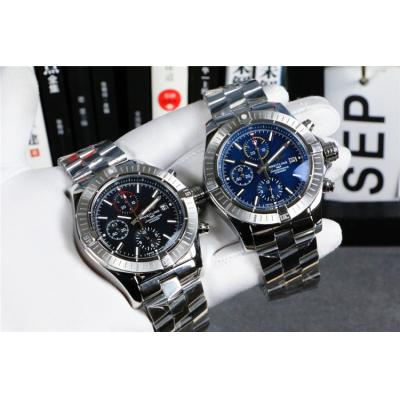 Replica Avenger Japan Quartz Chronograph Mens Watch Black Dial Oyster Bracelet SS C79