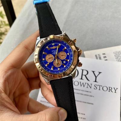 Replica Avenger Japan Quartz Chronograph Mens Watch Blue Dial Two Tone Rose Gold C84