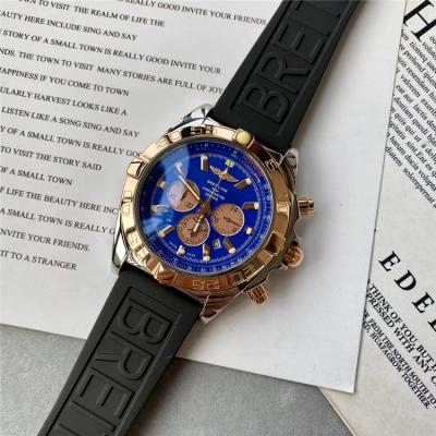 Replica Avenger Japan Quartz Chronograph Mens Watch Blue Dial Two Tone Rose Gold C84