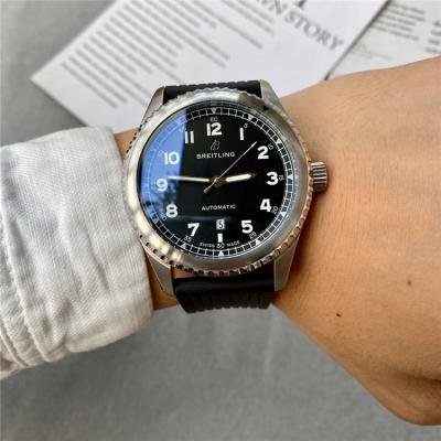 Replica Navitimer A21j Automatic Movement Mens Watch Black Dial Rubber Strap C89