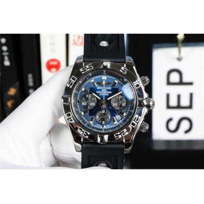 Replica Avenger Japan Quartz Chronograph Mens Watch Black Dial Jubilee Bracelet SS​ C91