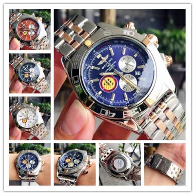 Replica Chronomat Japan Quartz Chronograph  Mens Watch Blue Dial Two Tone Rose Gold C95