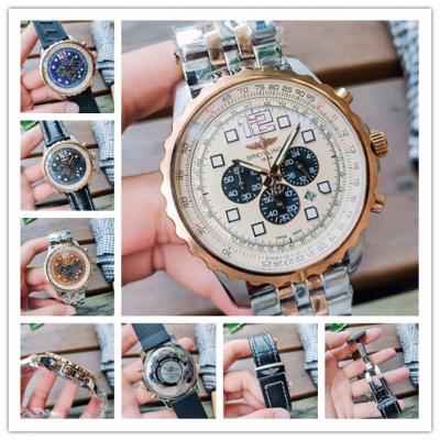 Replica Navitimer Japan Quartz Chronograph Mens Watch White Dial Two Tone Rose Gold C102