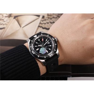 Replica Superocea Japan Miyota 8215 Automatic Mens Watch Black Dial Rubber Strap E02