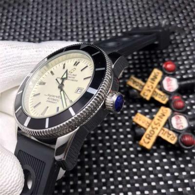 Replica Superocean Héritage A21j Automatic Mens Watch White Dial Rubber Strap E06