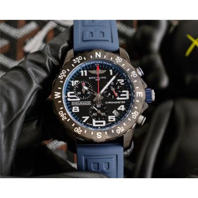 Replica Professional Japan Quartz Chronograph Mens Watch Black Dial Rubber Strap F01